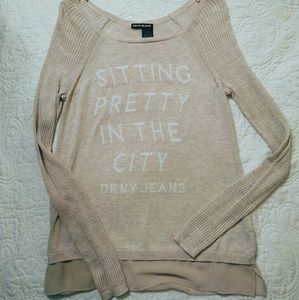 DKNY Waffle Knit Lightweight Top